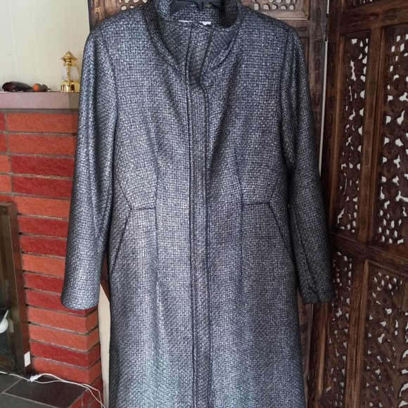 Calvin Klein Metallic wool stand collar size 6 - Picture 1 of 4
